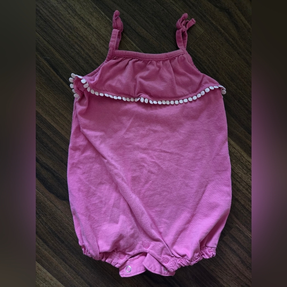 5/$20 Joe Fresh Pink Baby Romper 6-12M